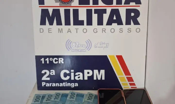 Homem é preso por tráfico de drogas durante ação da Polícia Militar em Paranatinga