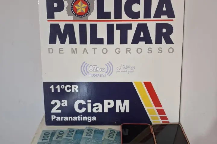 Homem é preso por tráfico de drogas durante ação da Polícia Militar em Paranatinga