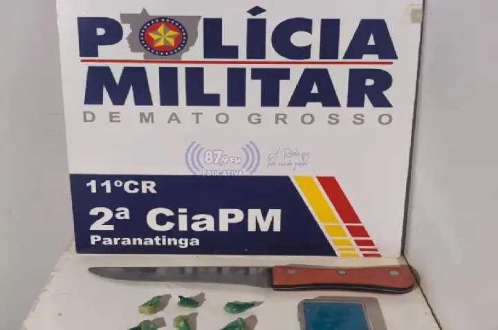 Jovem é baleado após atacar policiais com faca durante ação contra o tráfico em Paranatinga