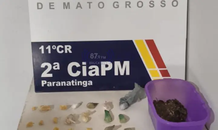 Mulher é presa por tráfico após tentar impedir apreensão de veículo em Paranatinga