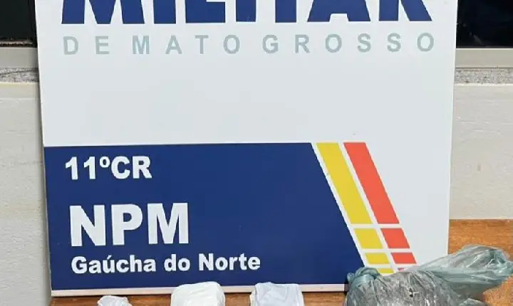Polícia Militar de Gaúcha do Norte Prende Dois Homens em Flagrante por Tráfico de Drogas
