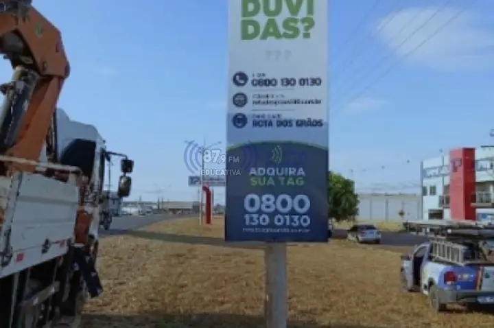 Rota dos Grãos reforça orientação sobre Free Flow com nova implantação de placas informativas na MT-130