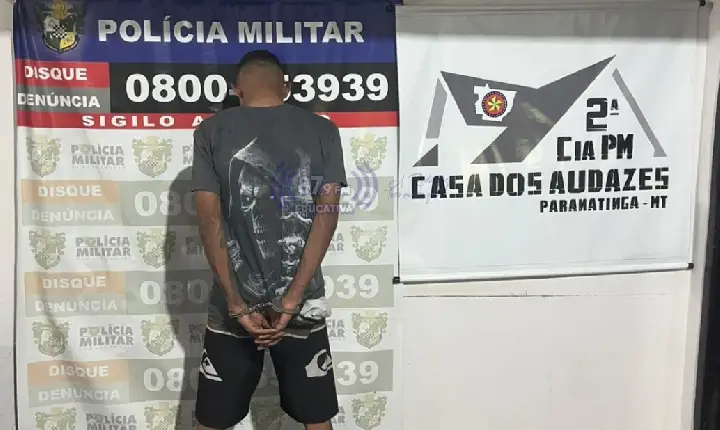 Suspeito é preso por tráfico de drogas após denúncia anônima em Paranatinga