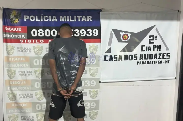 Suspeito é preso por tráfico de drogas após denúncia anônima em Paranatinga