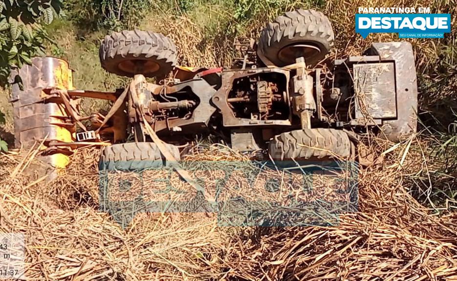 Caminhão prancha com trator despenca na serra do Kuluene na MT-130