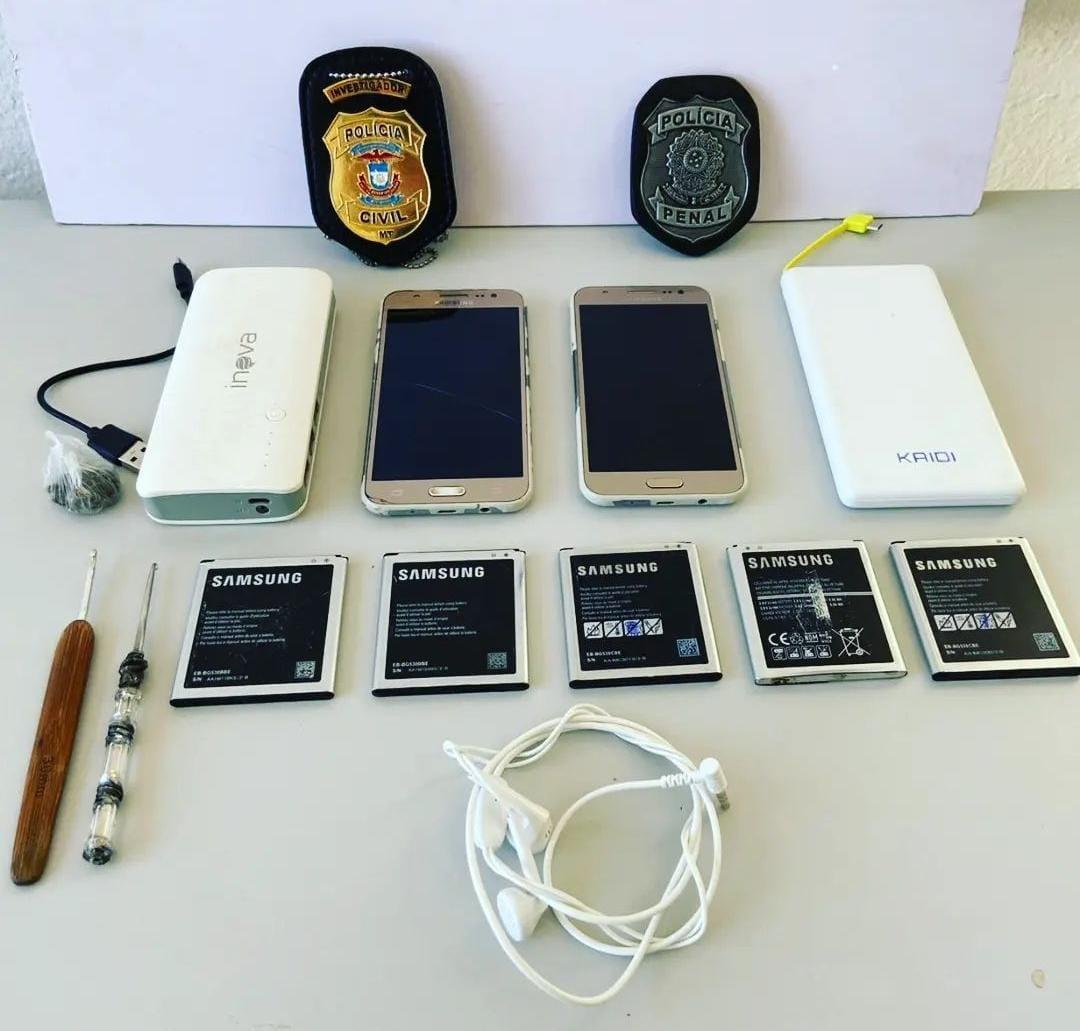 Policia Civil e Penal apreendem drogas e celulares na cadeia pública de Paranatinga