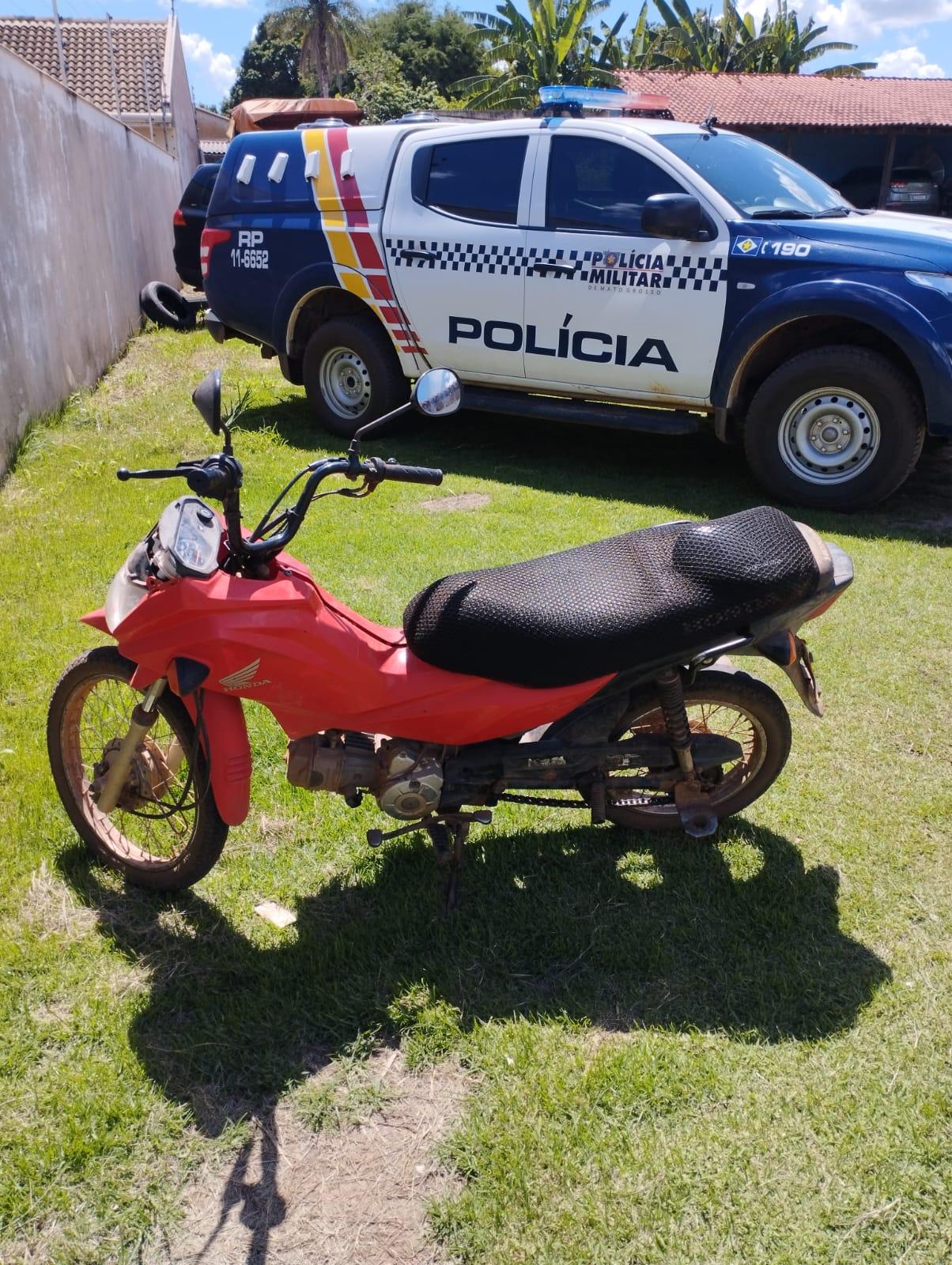 PM de Paranatinga recupera motocicleta furtada em Planalto da Serra