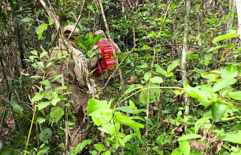 Em Paranatinga Bombeiros realizam buscas por criança indígena de um ano e oito meses desaparecida há três dias em área de mata