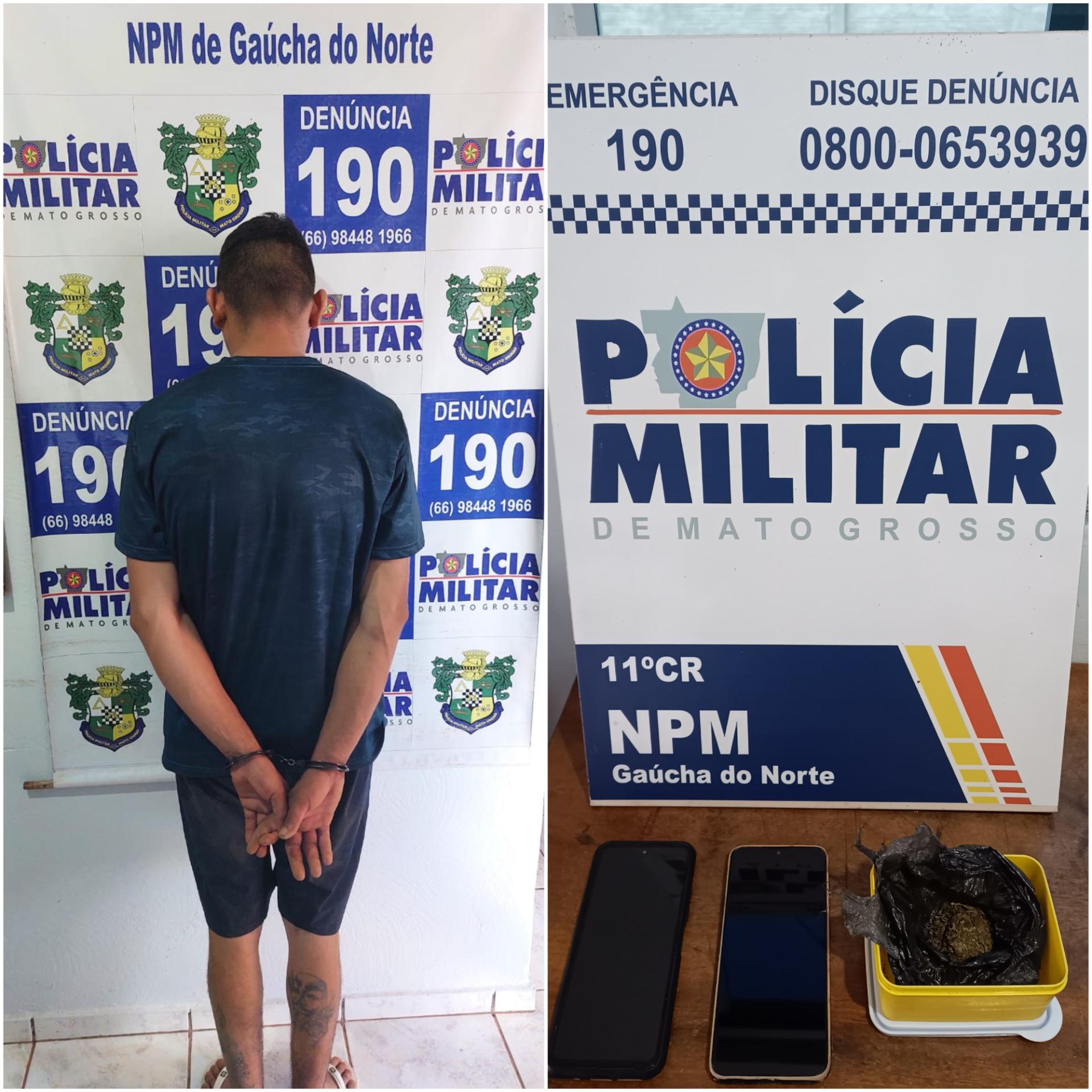 Homem com mandados por tráfico e homicídio é preso em fazenda de Gaúcha do Norte