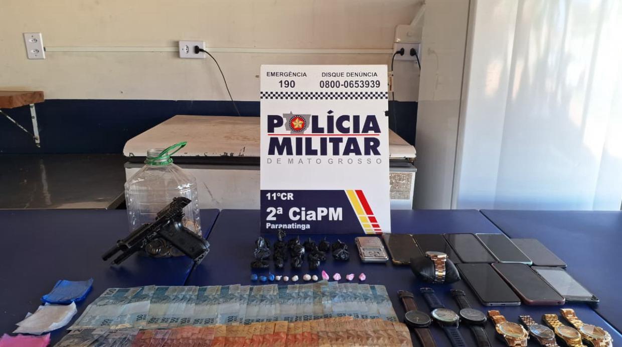 Polícia Militar fecha ponto de venda de drogas e apreende suspeito com entorpecentes em Paranatinga