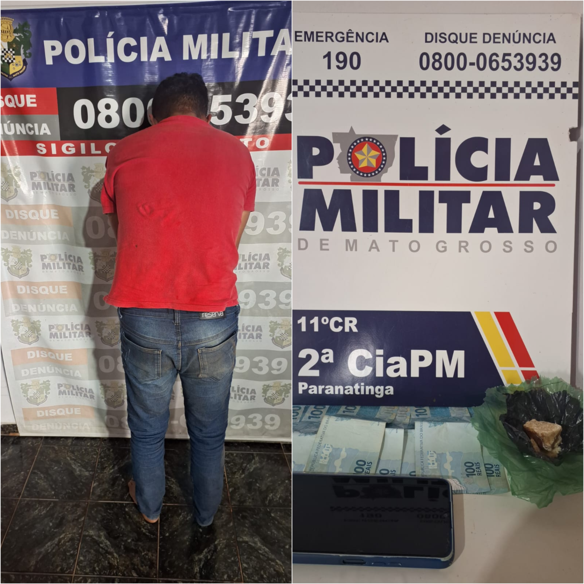 PM prende homem por vender drogas na paça central em Paranatinga