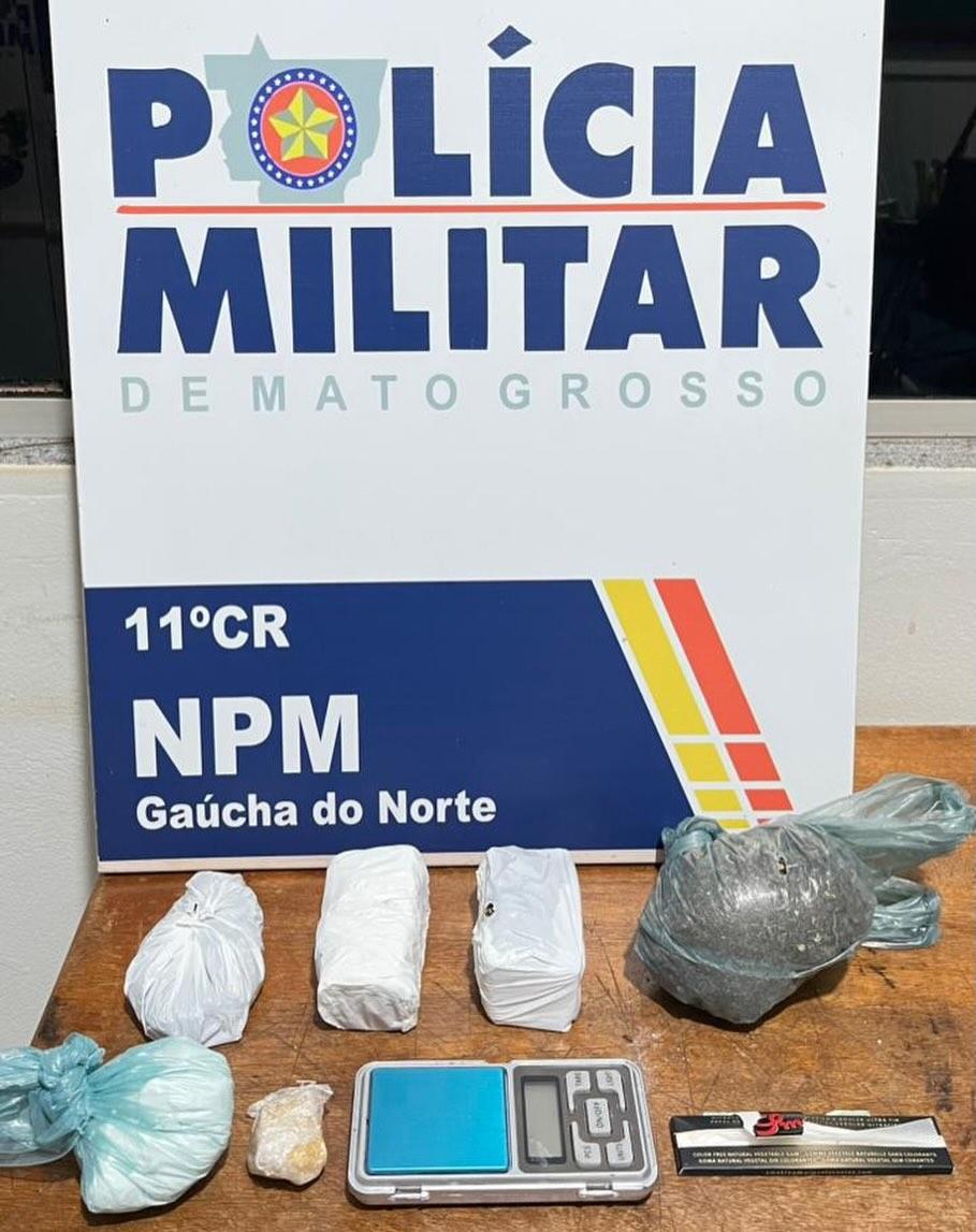 Polícia Militar de Gaúcha do Norte Prende Dois Homens em Flagrante por Tráfico de Drogas