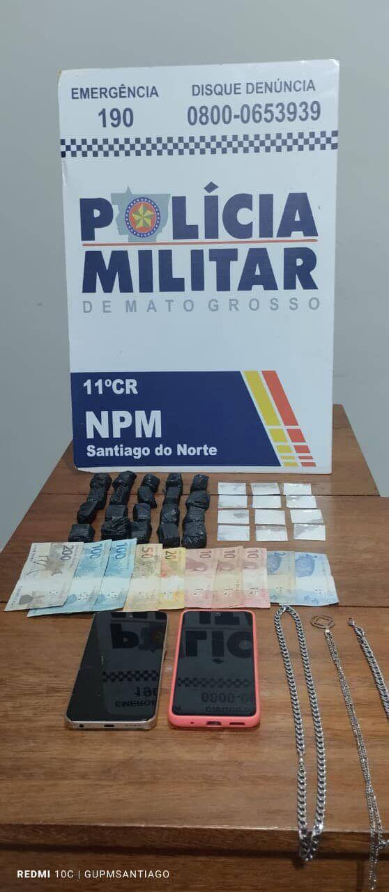 Três pessoas são conduzidas por tráfico de drogas em Santiago do Norte