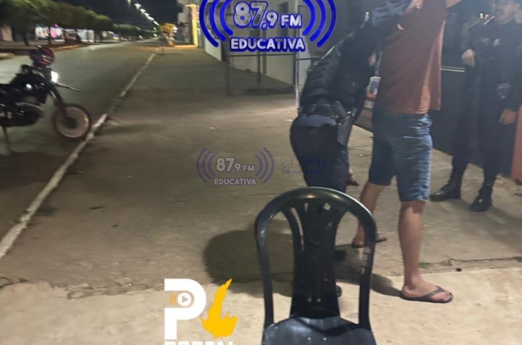 Homem é preso pela PM após agredir companheira e esfaquear motorista que tentou ajudar em Paranatinga