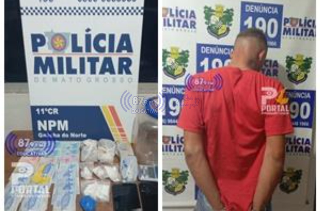 Homem com mandado em aberto devido incêndio a comércios de Paranatinga é preso com drogas em Gaúcha do Norte