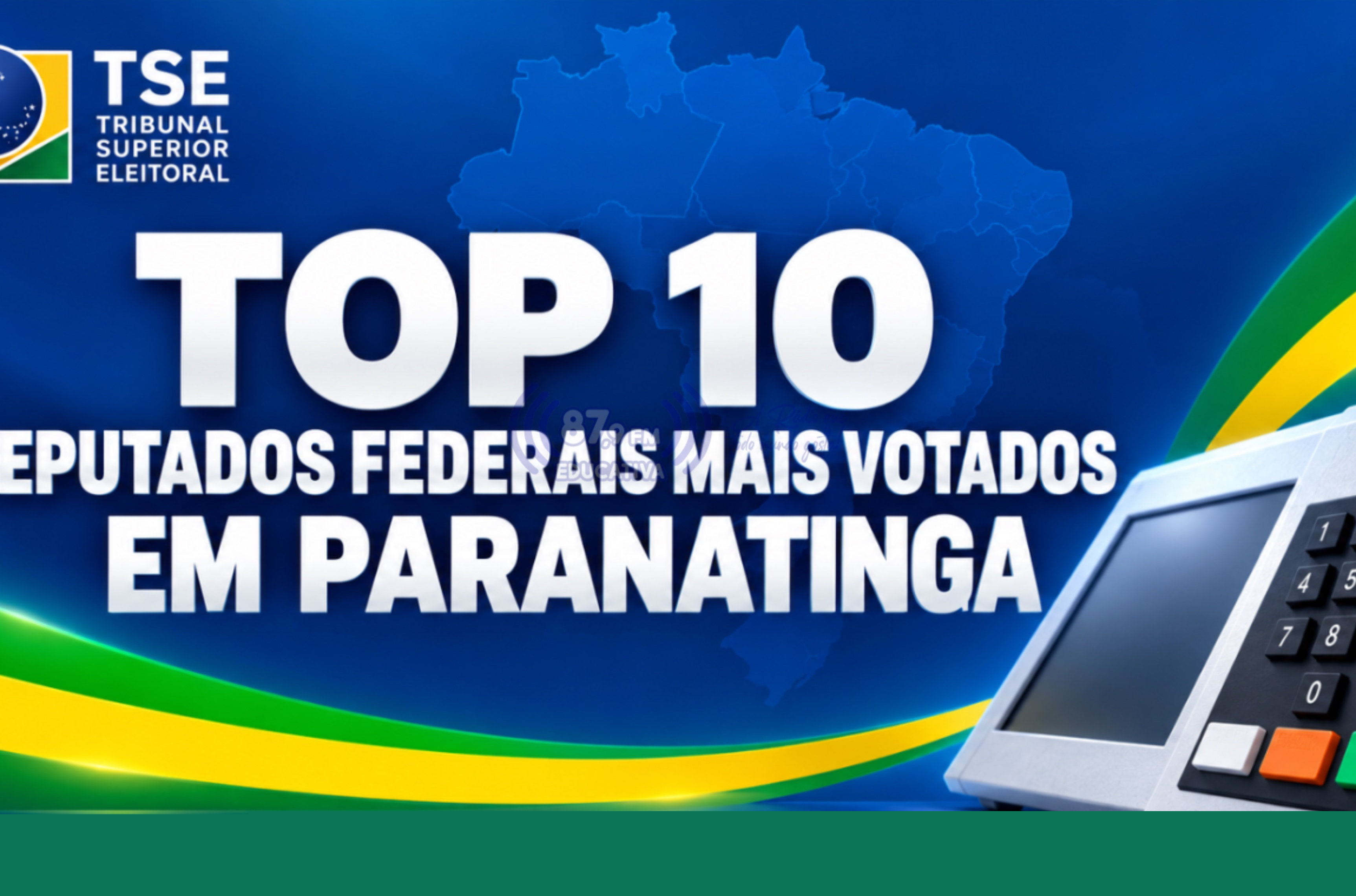 Confira o top 10 deputados federais mais votados em Paranatinga