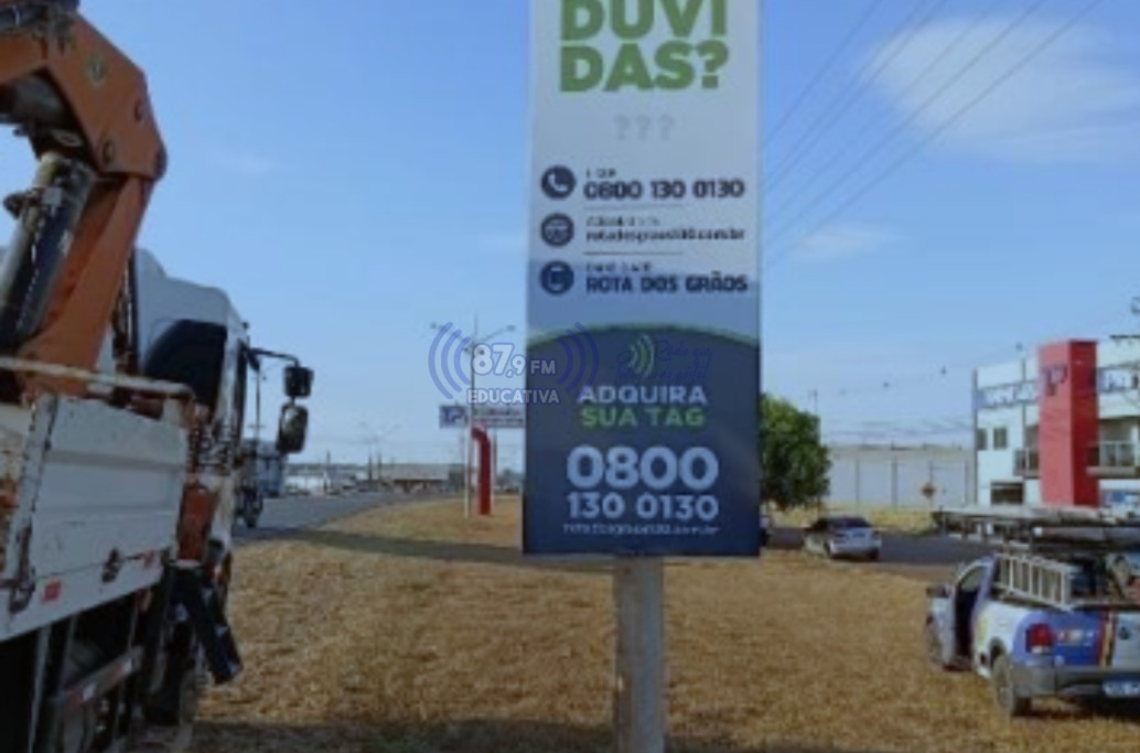 Rota dos Grãos reforça orientação sobre Free Flow com nova implantação de placas informativas na MT-130